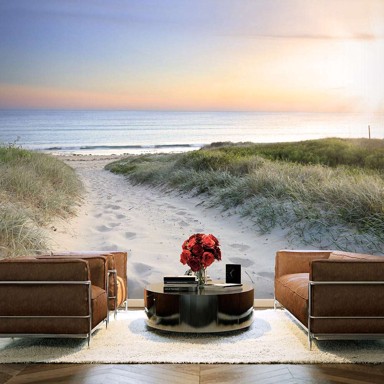 Foto tapeta Morning walk on the beach 150x105