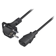 TRANSMEDIA Naponski kabel, schuko, ravni, C13 jack, 1.5m