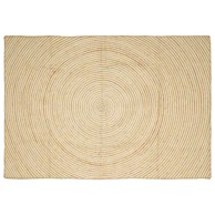 Tepih, dimenzije 160 × 230 cm, juta, prirodna i bijela