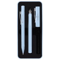 FABER CASTELL Garnitura kemijska olovka i nalivpero Grip 2010 Harmony 201524, metalna kutija, sky blue