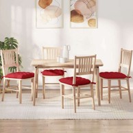 Jastučići za sjedenje 2 kom 40x40x6 cm od tkanine, crveni