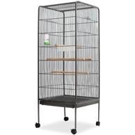 Kavez za ptice crni 54 x 54 x 146 cm čelični