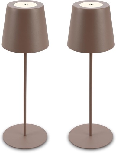BRILONER 2x LED stolna lampa, bežična, na dodir, prigušiva, podesiva po visini
