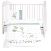 KIKKA BOO Posteljina, 3 djelna, slon