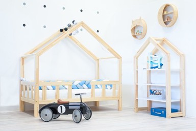 Dječji krevet u obliku kućice, 80 x 160 cm, ladica, noge: bez nogu