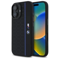 BMW Tvrda futrola za iPhone 16 6.1 za MagSafe silikonska šesterokutna futrola plava linija