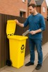 Kanta za otpad, 120 l, žuta, plastika