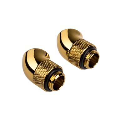 CORSAIR Adapter Hydro X Series 45°, G1/4 inča AG na G1/4 inča IG, 2 kom, rotirajući, zlatni 