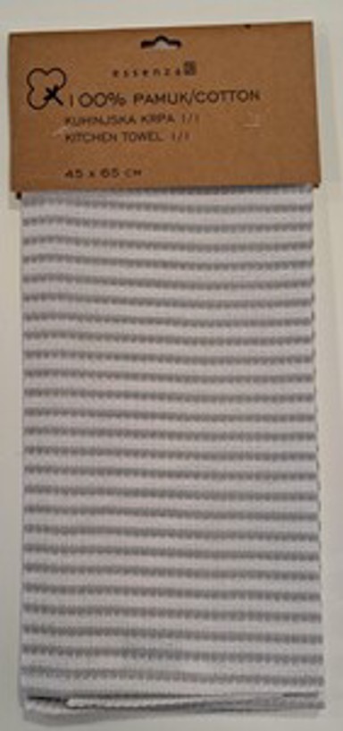 HRC Kuhinjska krpa Waffle,  45x65cm, sive pruge