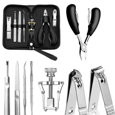 LIVEFY Set za manikuru Mani Care, 8 kom, crni