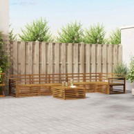 Set vanjskih sofa 7 kom čvrsto drvo akacije, prirodna