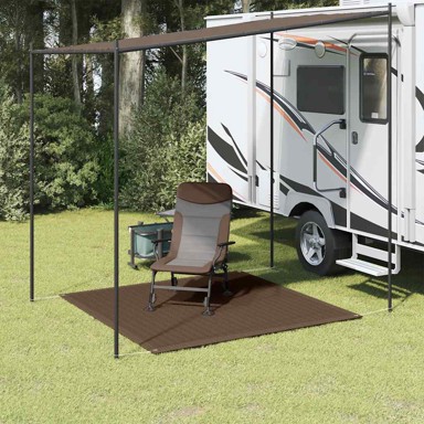Tepih za šator, 200 x 200 cm, smeđi  