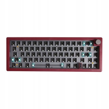 Bežična mehanička tipkovnica GMK67, 65%, Hot Swap, RGB, 2,4 GHz, crvena