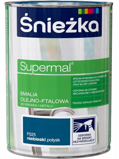 ŚNIEŻKA Supermal Emajl, plavi, sjajni, 0,8 l
