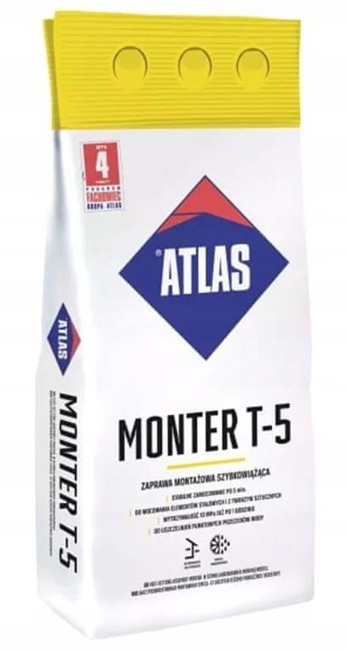 ATLAS Monter T-5 Brzovezujući montažni mort, 5 kg