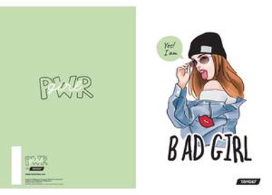 TARGET Bilježnica Girl Power, A4, linije, 54 lista, meki uvez