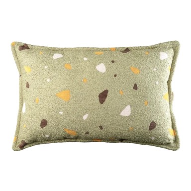 WIGIWAMA Dječji jastuk za sjedenje od bouclé tkanine Terrazzo Bolster, zelena