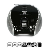 LENCO Prijenosni stereo FM radio s CD playerom SCD-24, crno-srebrni