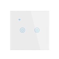 Pametni zidni prekidač za svjetlo, dvostruki, bijeli