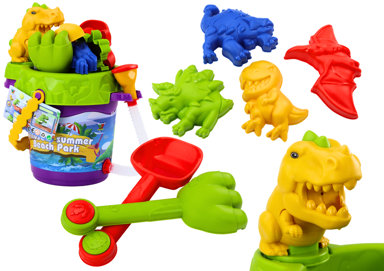 Set za pijesak, s kantom za zalijevanje, za tuširanje i set kalupa za dinosaure