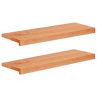 Gazište za stepenice 2 kom. 80 x 30 x 2 cm od čvrstog drva bukve, lakirano