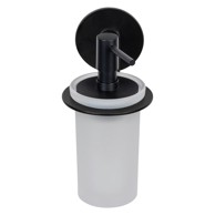 WENKO Mat crni stakleni samoljepljiv dozator sapuna 150 ml Bivio