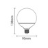 LED žarulja E27, G95, 12W, toplo bijela