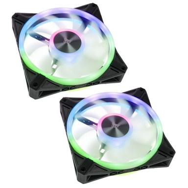 CORSAIR Računalni ventilator iCUEi QL140 RGB PWM, 2 komada, uklj. RGB kontroler - 140mm, crni CO-9050100-WW
