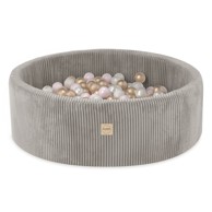 PLUSH NEST Bazen s 200 loptica, 90x30 cm, bež