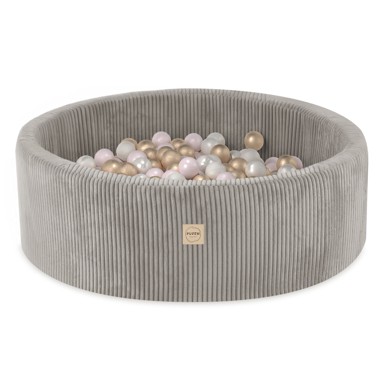 PLUSH NEST Bazen s 200 loptica, 90x30 cm, bež