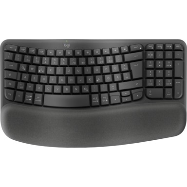 LOGITECH Tipkovnica Wave Keys, crna, bežična, Bluetooth