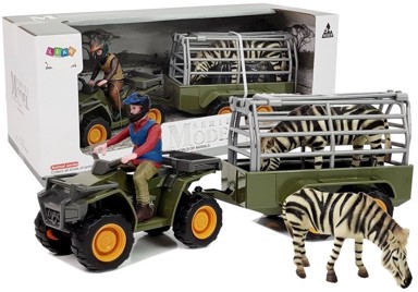 Quad s prikolicom Transporter s figuricom zebre