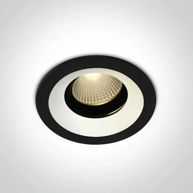 ONE LIGHT Ugradbena svjetiljka led/12w/3000k/940lm/60°/240v crna + 050086 prsten dm11112h/b/w