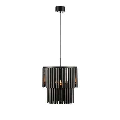 MARKSLÖJD Mat crna viseća lampa s metalnim sjenilom 42,5x42,5 cm Viento