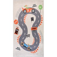 VITAUS Krem periv dječji tepih za igru 80x120 cm Race Garage