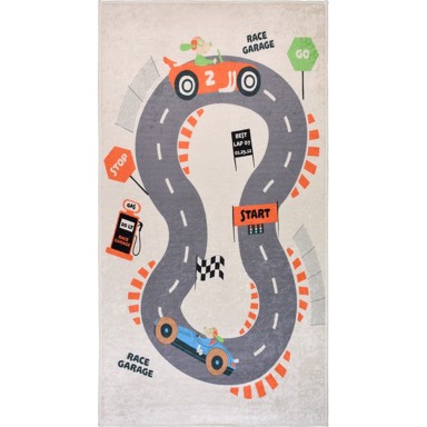 VITAUS Krem periv dječji tepih za igru 80x120 cm Race Garage 