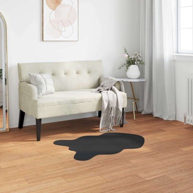Tepih od umjetnog krzna zeca Olite 50 x 80 cm, poliester, crni