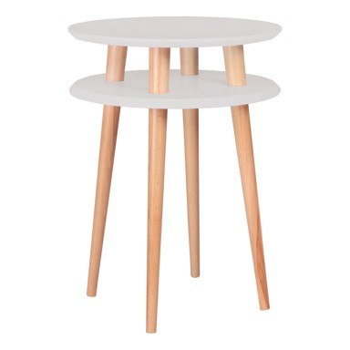 RAGABA Stolić za kavu UFO Ø 45 cm svijetlosivi