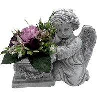 Dekorativna figura, anđeo mali s posudom, model 1102