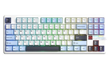AULA Gaming tipkovnica Gasket F87 Pro V2 Glacier Blue Star Vector RGB