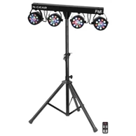 Partybar, N-Gear, PB-FIVE, DMX in/out, stalak, 4 LED RGB glave, kontrola, strobo efekti