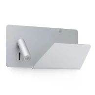 Zidna svjetiljka Suau USB, s LED desnim čitačem, high, siva