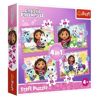 TREFL Puzzle Gabby's Dollhouse 4u1 (35,48,54,70)
