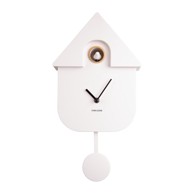 KARLSSON Zidni sat, Modern Cuckoo, 21,5 x 41,5 cm, s klatnom, bijeli