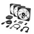 CORSAIR Računalni ventilator iCUE LINK QX120 RGB Series, PWM - set od 3 komada s RGB kontrolerom - 120mm, crni, starter CO-9051002-WW