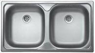 SINK SOLUTION Sudoper A Line 78x43,5 cm, 2x, inox