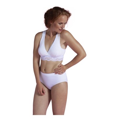 CARRIWELL Grudnjak za trudnice i dojilje Crossover, organski pamuk, bijeli