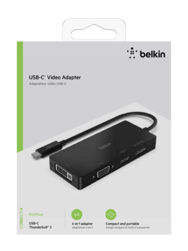 BELKIN USB-C to HDMI / VGA / DisplayPort-Adapter AVC003btBK