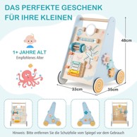 NORTHIX Drvena hodalica za bebe, Montessori