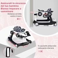 COSTWAY Hodalica za bebe 4-u-1, 73x64x50,5/53,5/55,5 cm, bijela